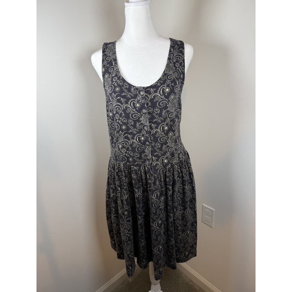 Free People Size Medium boho floral button front sleeveless festival western - Picture 9 of 9